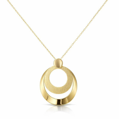 Necklace Silver 925 gold-plated Circles