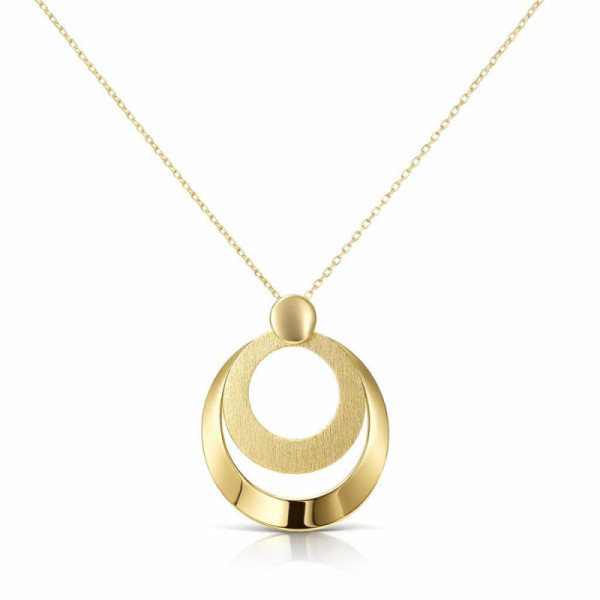 Necklace Silver 925 gold-plated Circles
